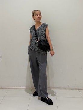 「NATURAL BEAUTY BASIC（ナチュラルビューティーベーシック）のアイテム（ショルダーバッグ）」を使った、ichi🌻さん（レディース・155cm）の秋コーディネート