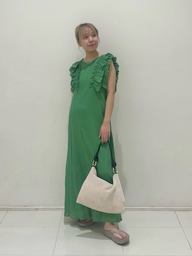 「NATURAL BEAUTY BASIC（ナチュラルビューティーベーシック）のアイテム」を使った、ichi🌻さん（レディース・155cm）の夏コーディネート