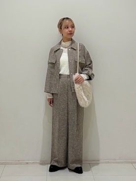 「NATURAL BEAUTY BASIC（ナチュラルビューティーベーシック）のアイテム（シャツ/ブラウス）」を使った、ichi🌻さん（レディース・155cm）の秋コーディネート