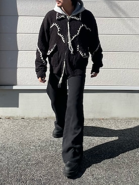 「アイテム（パーカー）」を使った、qsssy さん（メンズ・160cm）の秋コーディネート