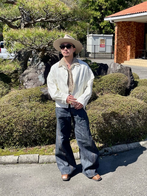 Loose Nuance Stripe Shirt Blouson/ルーズニュアンスストライプ
