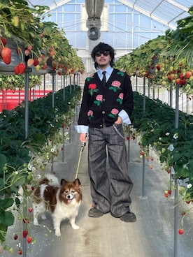 「NVRFRGT（ネヴァーフォーゲット）のアイテム」を使った、qsssy さん（メンズ・160cm）の春コーディネート