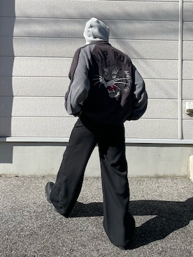 「アイテム（スカジャン）」を使った、qsssy さん（メンズ・160cm）の秋コーディネート