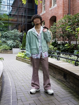 「PRIMALCODE（プライマルコード）のアイテム」を使った、qsssy さん（メンズ・160cm）の春コーディネート