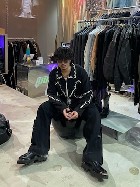 「アイテム（ニット/セーター）」を使った、qsssy さん（メンズ・160cm）の秋コーディネート