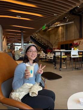 「アイテム（帽子）」を使った、Sophiaさん（レディース・149cm）の冬コーディネート