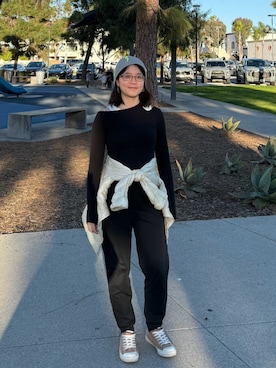 「アイテム（帽子）」を使った、Sophiaさん（レディース・149cm）の冬コーディネート