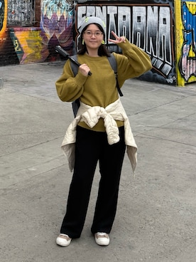 「アイテム（バックパック/リュック）」を使った、Sophiaさん（レディース・149cm）の冬コーディネート