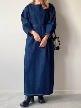 「CEDNIE（セドニー）のアイテム」を使った、fifthスタッフさん（レディース・150cm）の秋コーディネート