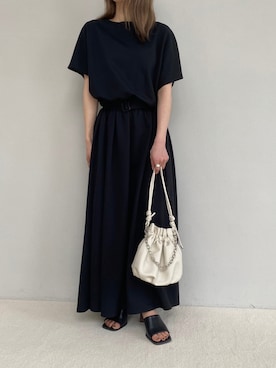 「fifth（フィフス）のアイテム（ワンピース/ドレス）」を使った、fifthスタッフさん（レディース・150cm）の夏コーディネート