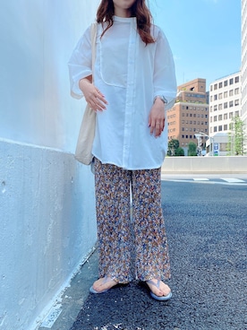 「fifth（フィフス）のアイテム（パンツ）」を使った、fifthスタッフさん（レディース・150cm）の夏コーディネート