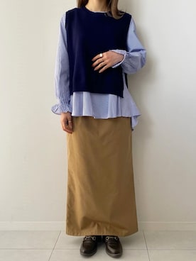 「ナロースカート」｜fifthスタッフさん（レディース・150cm）の春コーディネート