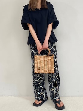 「fifth（フィフス）のアイテム（パンツ）」を使った、fifthスタッフさん（レディース・150cm）の夏コーディネート