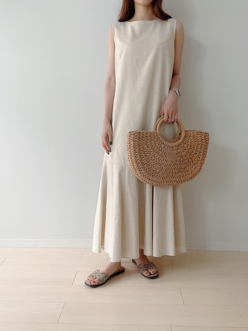 Max Mara☆関税込 BARTOLO ロゴ入りベルトリネンワンピース Max Mara☆関税込 BARTOLO ロゴ入りベルトリネンワンピース