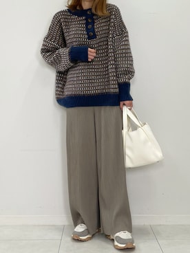 「fifth（フィフス）のアイテム（パンツ）」を使った、fifthスタッフさん（レディース・150cm）の冬コーディネート