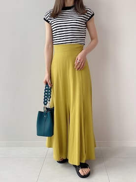 「タックイン」｜fifthスタッフさん（レディース・150cm）の夏コーディネート