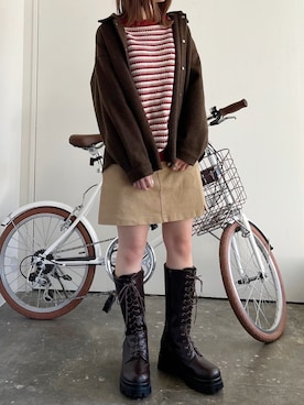 「fifth（フィフス）のアイテム（ジャケット/アウター）」を使った、fifthスタッフさん（レディース・150cm）の春コーディネート