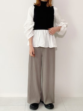 「fifth（フィフス）のアイテム（パンツ）」を使った、fifthスタッフさん（レディース・150cm）の春コーディネート