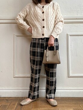 「Edit Sheen（エディットシーン）のアイテム（ハンドバッグ）」を使った、fifthスタッフさん（レディース・150cm）の秋コーディネート