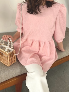 「fifth（フィフス）のアイテム（シャツ/ブラウス）」を使った、fifthスタッフさん（レディース・160cm）の春コーディネート