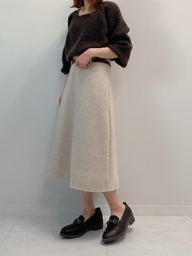 「fifth calin（フィフスカラン）のアイテム」を使った、fifthスタッフさん（レディース・150cm）の冬コーディネート