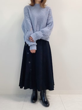 「fifth（フィフス）のアイテム」を使った、fifthスタッフさん（レディース・150cm）の冬コーディネート