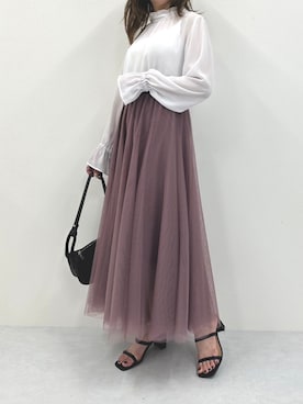 「fifth（フィフス）のアイテム（スカート）」を使った、fifthスタッフさん（レディース・160cm）の春コーディネート