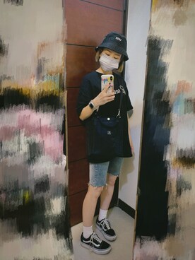 「PAZZO（パッゾ）のアイテム（Tシャツ/カットソー）」を使った、Chenさん（レディース・150cm）の夏コーディネート