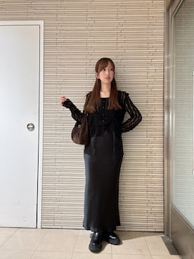 「SENSE OF PLACE by URBAN RESEARCH（センスオブプレイスバイアーバンリサーチ）のアイテム（カーディガン/ボレロ）」を使った、Maiさん（レディース・156cm）の秋コーディネート
