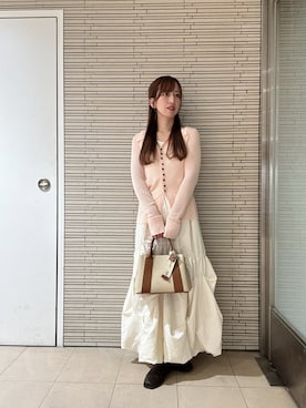 「SENSE OF PLACE by URBAN RESEARCH（センスオブプレイスバイアーバンリサーチ）のアイテム（カーディガン/ボレロ）」を使った、Maiさん（レディース・156cm）の秋コーディネート