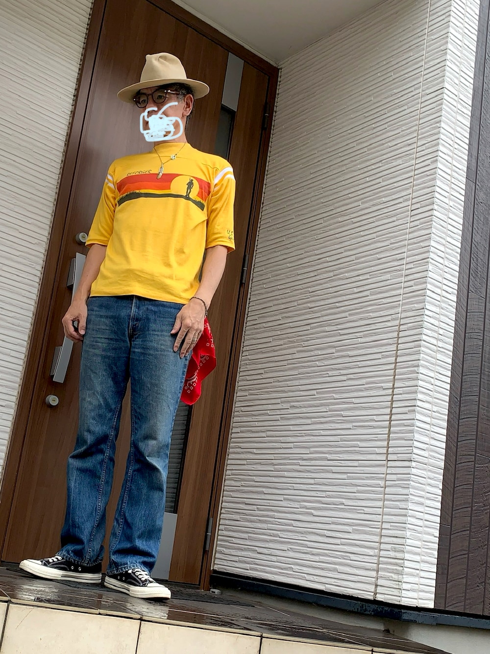 「アメカジ、アツいコーデ全部見せ」｜「Levi'sのアイテム（デニムパンツ、ブルー系）」を使った、hir○さん（メンズ・179cm）の夏コーディネートの1枚目の写真