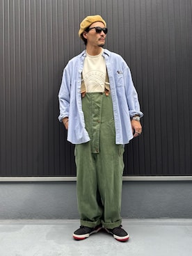 「アイテム（サロペット/オーバーオール）」を使った、Ko_Seさん（メンズ・173cm）の秋コーディネート
