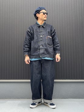 「アイテム（ハンチング/ベレー帽）」を使った、Ko_Seさん（メンズ・173cm）の秋コーディネート