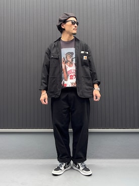 「アイテム（ハンチング/ベレー帽）」を使った、Ko_Seさん（メンズ・173cm）の秋コーディネート