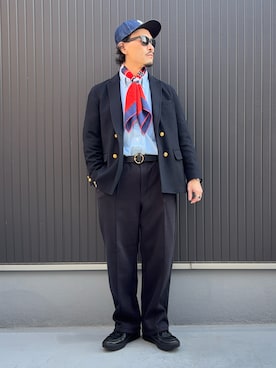 「アイテム（バンダナ/スカーフ）」を使った、Ko_Seさん（メンズ・173cm）の冬コーディネート