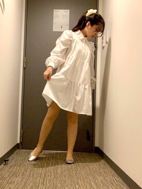 「ミニワンピ」｜Rinaさん（レディース・152cm）の夏コーディネート