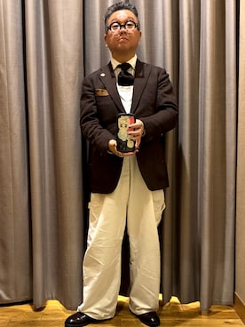 「アイテム（フォーマルスーツ/小物）」を使った、せきさんさん（メンズ・161cm）の秋コーディネート