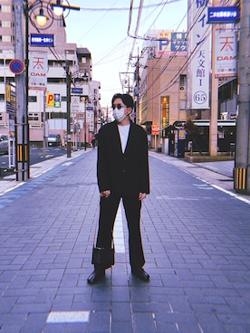 「ZIP FIVE（ジップファイブ）のアイテム（セットアップ）」を使った、suguruさん（メンズ・172cm）の冬コーディネート