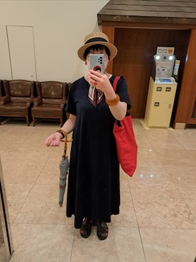 「アイテム（長傘）」を使った、ぬーさん（レディース・162cm）の夏コーディネート