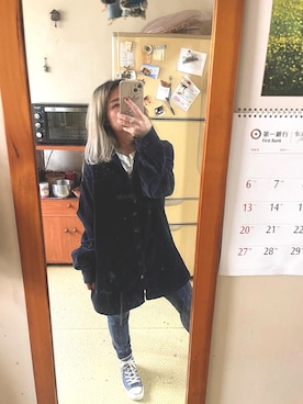 「blue」｜「アイテム（ジャケット/アウター）」を使った、培333さん（レディース・153cm）の秋コーディネート