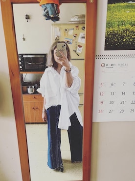 「oversize」｜「アイテム（アクセサリー）」を使った、培333さん（レディース・153cm）の夏コーディネート