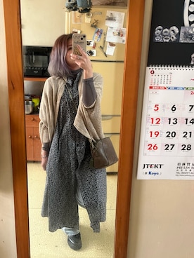 「NET（ネット）のアイテム（ワンピース/ドレス）」を使った、培333さん（レディース・153cm）の春コーディネート