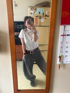 「ZARA（ザラ）のアイテム（ベルト）」を使った、培333さん（レディース・153cm）の秋コーディネート