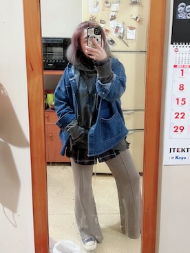 「H&M（エイチ・アンド・エム）のアイテム（ジャージ）」を使った、培333さん（レディース・153cm）の冬コーディネート
