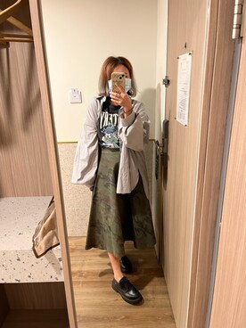 「oversize」｜「アイテム（その他シューズ）」を使った、培333さん（レディース・153cm）の夏コーディネート