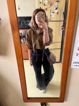 「PULL&BEAR（プルアンドベア）のアイテム（トップス）」を使った、培333さん（レディース・153cm）の秋コーディネート