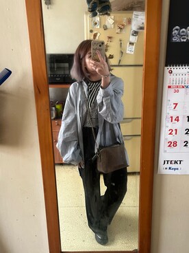 「oversize」｜「アイテム（その他シューズ）」を使った、培333さん（レディース・153cm）の春コーディネート