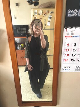 「oversize」｜「アイテム（アクセサリー）」を使った、培333さん（レディース・153cm）の夏コーディネート