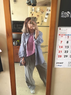 「PULL&BEAR（プルアンドベア）のアイテム（トップス）」を使った、培333さん（レディース・153cm）の春コーディネート