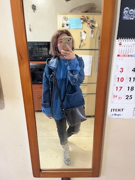 「PULL&BEAR（プルアンドベア）のアイテム（スウェット）」を使った、培333さん（レディース・153cm）の冬コーディネート